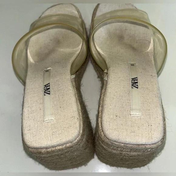 Zara Women's Clear Platform Wedges - Picture 3 of 14